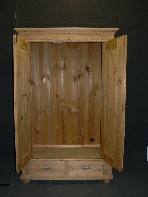 fig 1. Small old pine wardrobe.