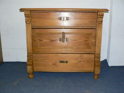 Small Antique Pine Chest of Drawers