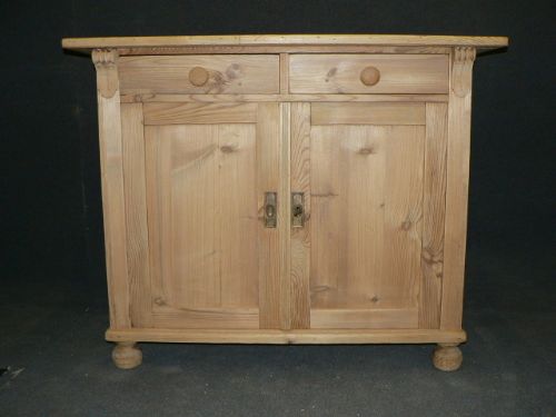 Antique Pine Cupboard with 2 Drawers