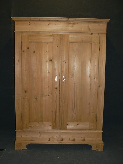 Double Antique Pine Wardrobe