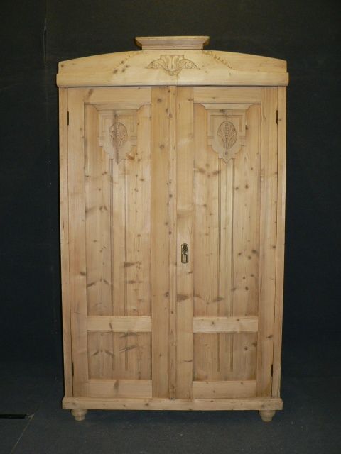 Art Deco Antique Pine Cupboard/small Wardrobe