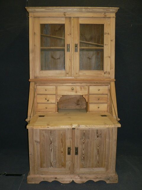 fig 1. Large antique pine Secretaire