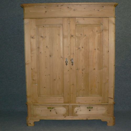 Large Antique Pine Wardrobe Which Totally Dismantles