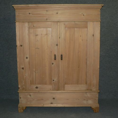 Double Antique Pine Wardrobe
