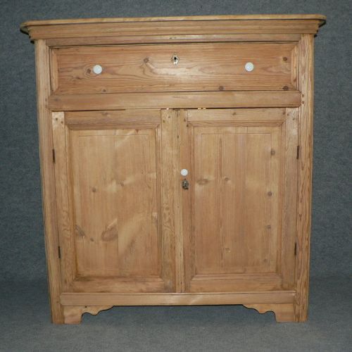 Large Rustic Antique Pine Cupboard