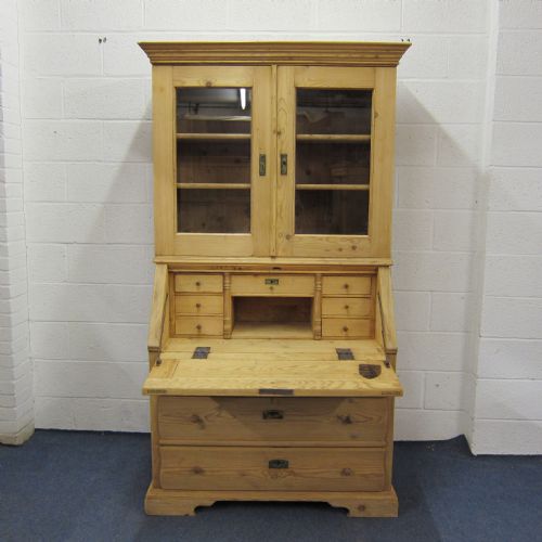 fig 1. Large antique pine secretaire