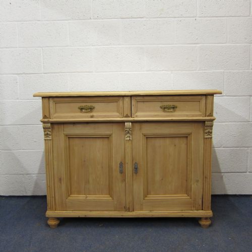 Antique Pine Cupboard - Dresser Base
