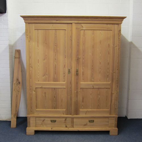 Very Large Antique Pine Wardrobe - Dismantles