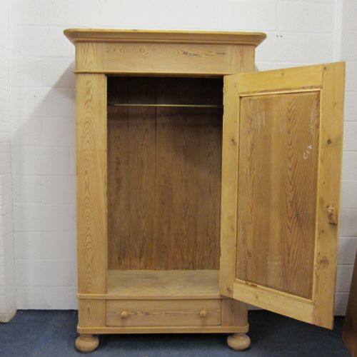 fig 1. Large old pine wardrobe