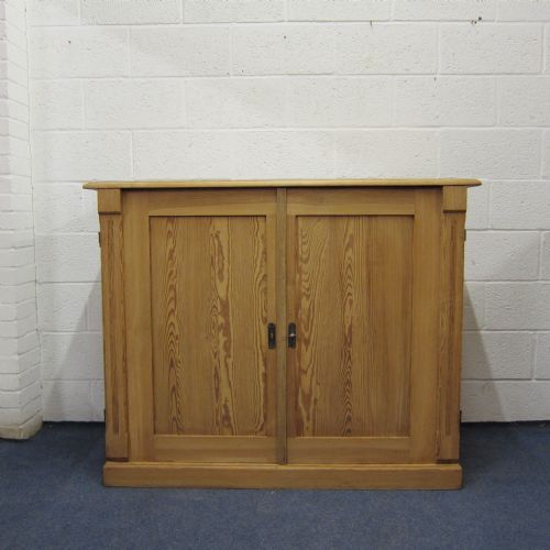 Large Old Pine Shelved Cupboard