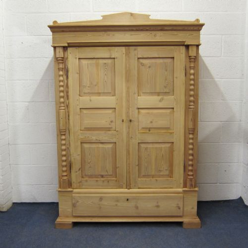 Large Antique Pine Shelved Cupboard - Dismantles