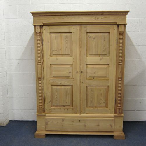 fig 1. Large antique pine shelved cupboard - dismantles