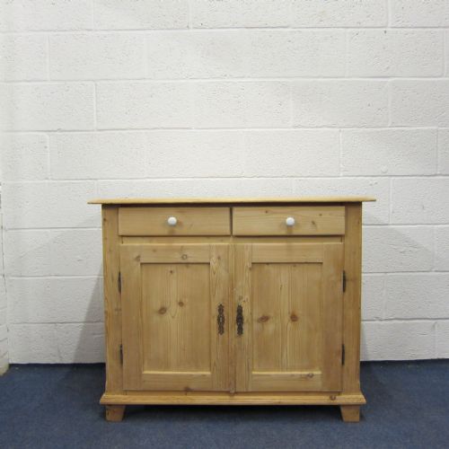 Antique Pine Dresser Base with 2 Drawers