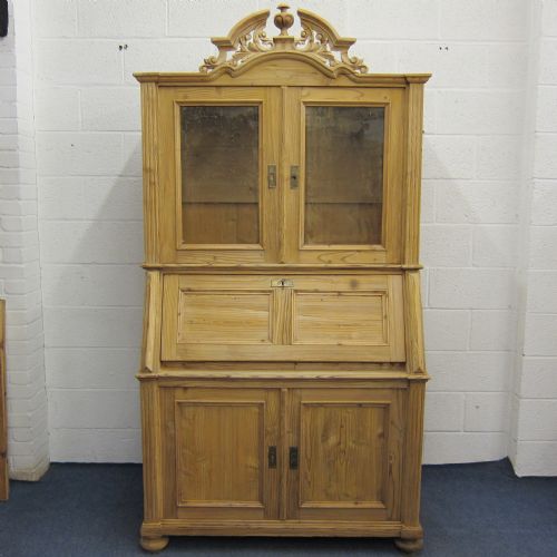 Large 19th Century Pine Secretaire
