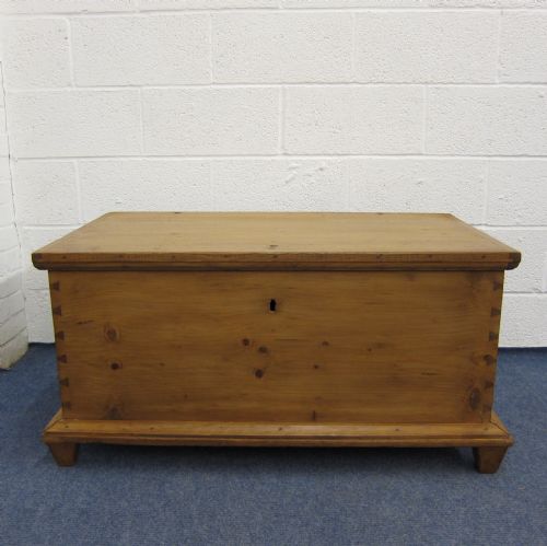 Large East German Antique Pine Blanket Box