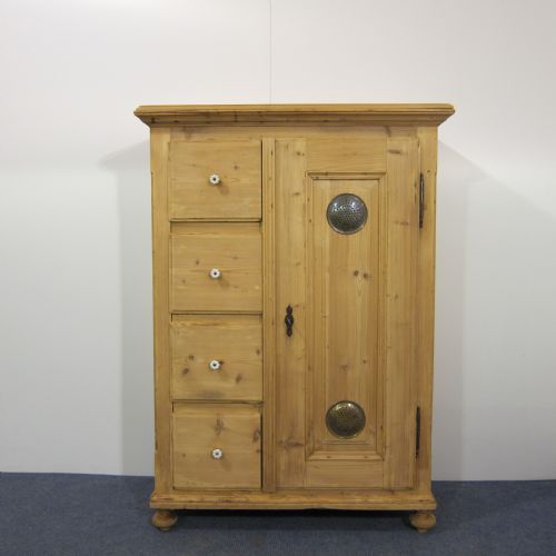 Antique Pine Larder Cupboard with 4 Drawers