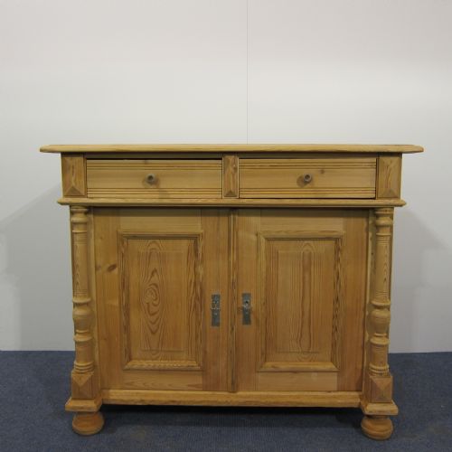 Small Antique Pine Column Dresser Base