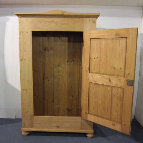 fig 1. Antique pine 1 piece wardrobe with 1 door