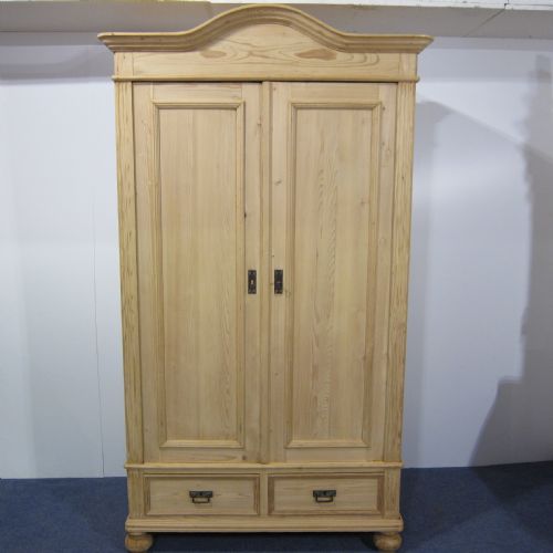 Arched Top Antique Pine 2 Door Wardrobe Which Dismantles