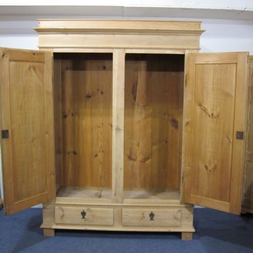 fig 1. Large antique pine 'knockdown' wardrobe (dismantles)