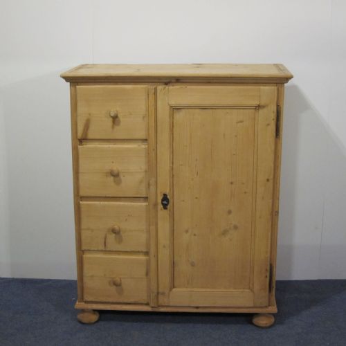 Old Pine Larder Cupboard with 4 Drawers