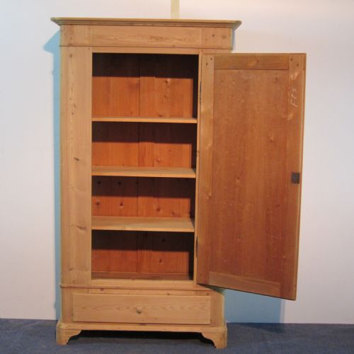 fig 1. Tall slim old pine cupboard - single door