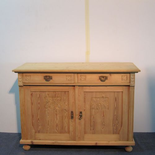 Large Old Pine Cupboard - Dresser Base