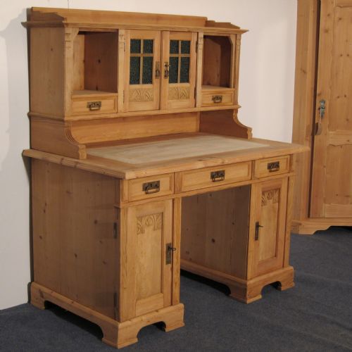 fig 1. A Grand Antique Pine Study Desk