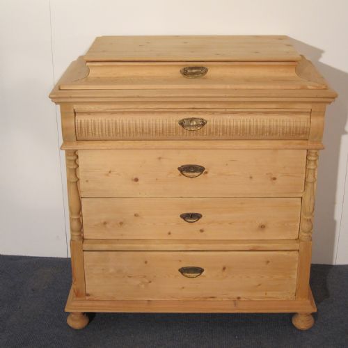 fig 1. Danish old pine chest of drawers