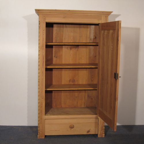 fig 1. Children's antique pine wardrobe or large cupboard