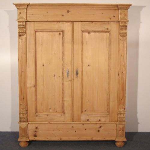 Large East German Antique Pine Wardrobe - Dismantles