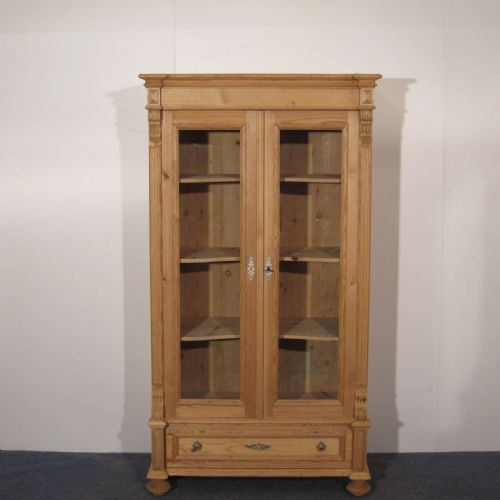 Glazed Antique Pine Cabinet