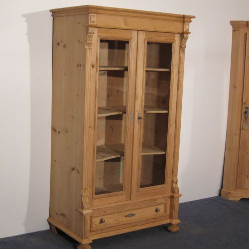 fig 1. Glazed antique pine cabinet