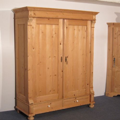 fig 1. Beautiful antique pine double wardrobe C.1910