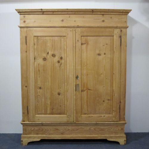 Large Antique Pine Wardrobe Which Dismantles