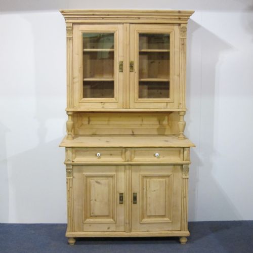 Large Partly Glazed Old Pine Dresser