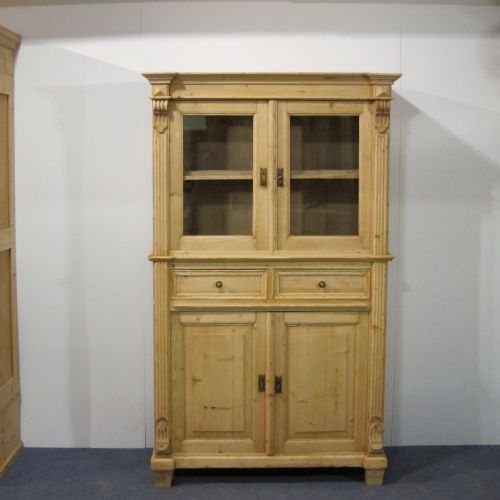 Antique Pine Part Glazed Cabinet C.1920