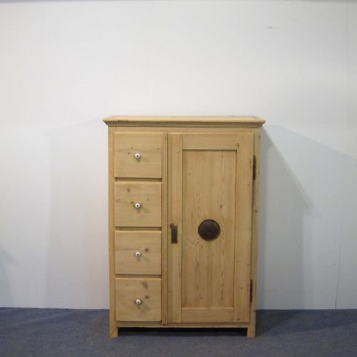 Antique Pine Larder with Drawers