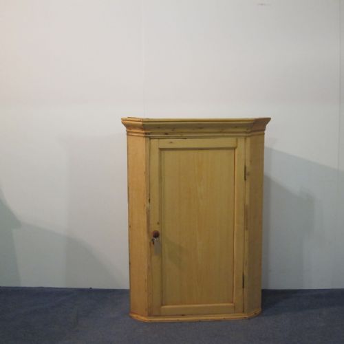 Early Victorian Pine Wall Hanging Corner Cupboard