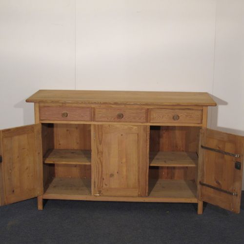Large Antique Pine Country Kitchen Cuboard/server - Circa 1915
