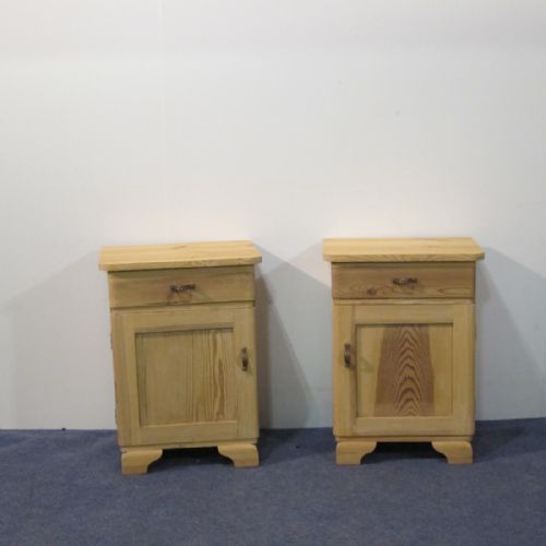 Pair of Small Antique Pine Bedside Cupboards C.1930's