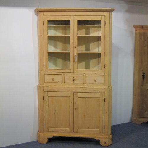 Elegant Victorian Pine Corner Cabinet