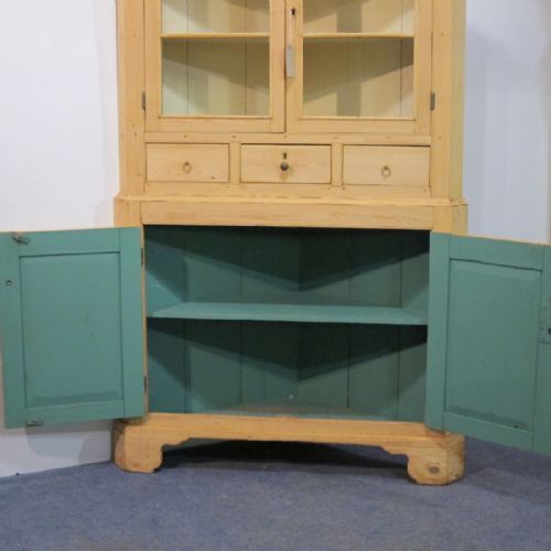 fig 1. Elegant Victorian Pine Corner Cabinet