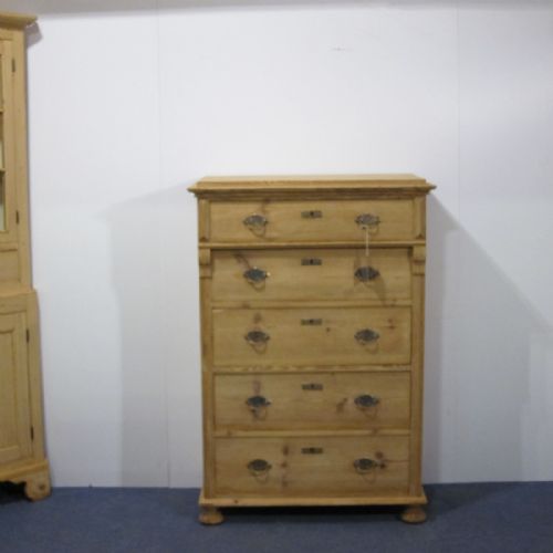 Antique Bank of Drawers / Chest of Drawers with Beautiful Art Deco Handles C.1920's