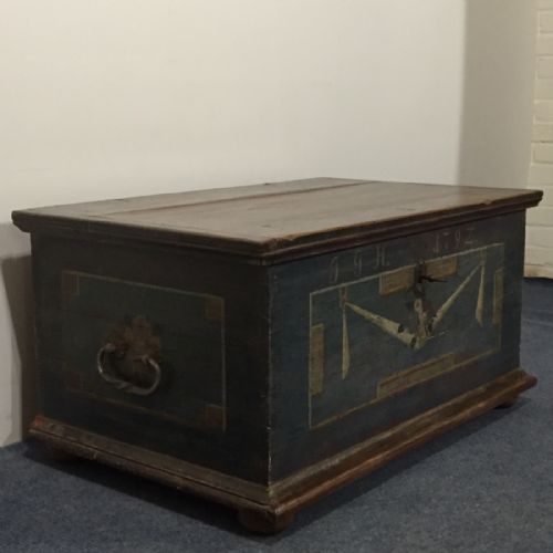 fig 1. Stunning Antique Marriage Chest c.1792