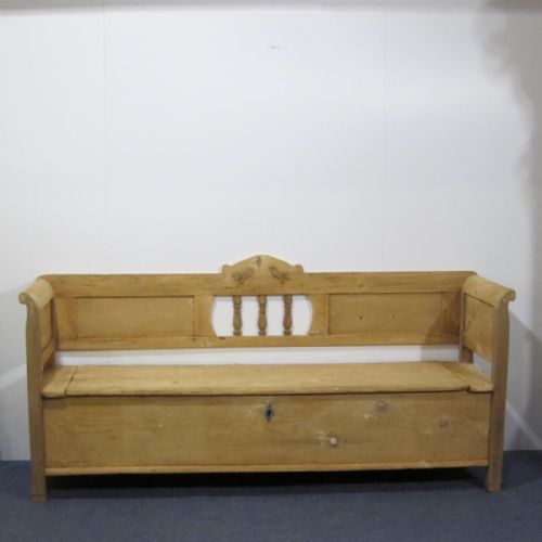 Antique Country Kitchen Storage Bench C.1800's
