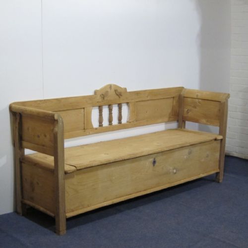 fig 1. Antique Country Kitchen Storage Bench c.1800's