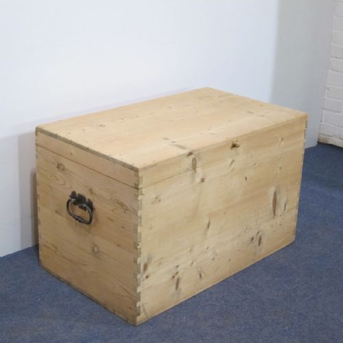 fig 1. Tall Antique Pine Blanket Box