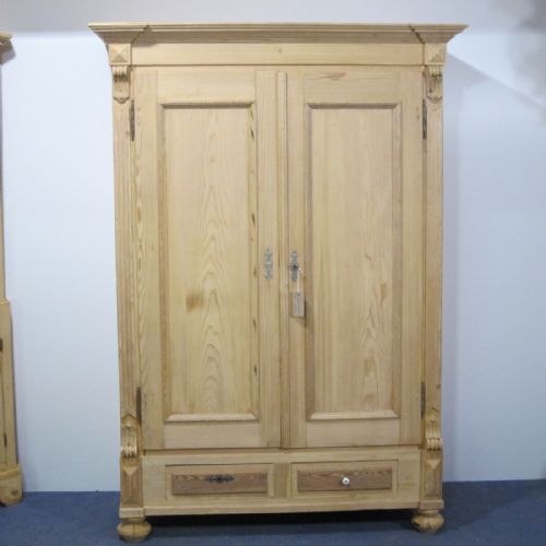 Antique Two Door, Two Drawer Wardrobe C.1900