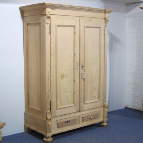 fig 1. Antique Two Door, Two Drawer Wardrobe c.1900